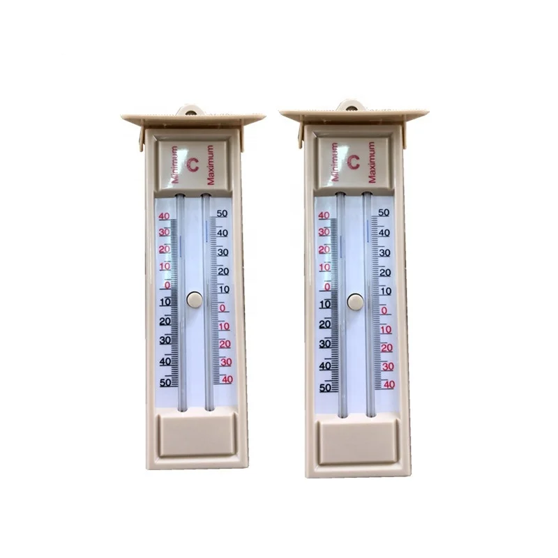 glass mercury max min thermometer with