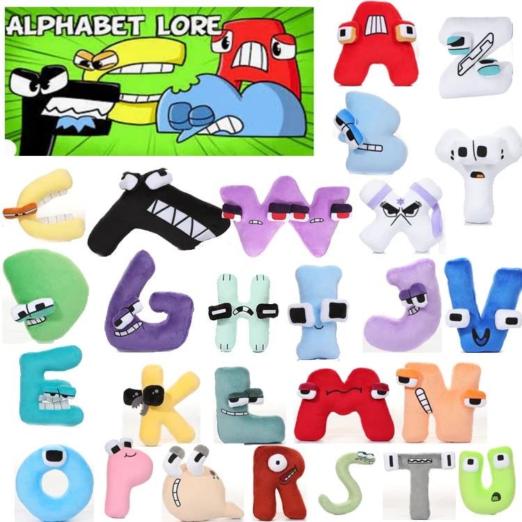 Alphabet Lore Plush Doll Soft Alphabet Lore Stuffed Dolls Educational  Letter Toys for Kids,D