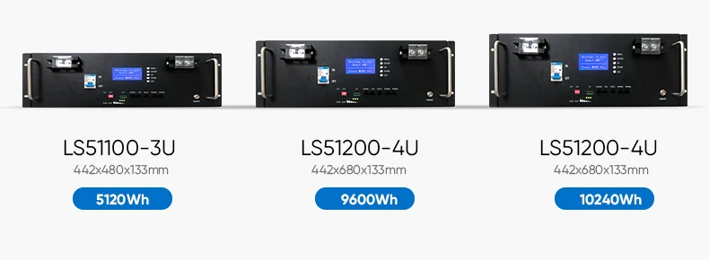 Stackable lithium battery 48v 200ah 100ah server style inverter battery 5kw 10kwh rack mount battery lifepo4 manufacture