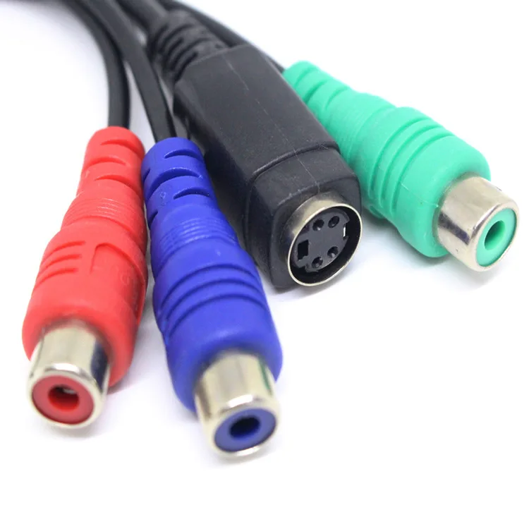 Cavo connettore S-Video 9 Pin, maschio e presa composita RCA
