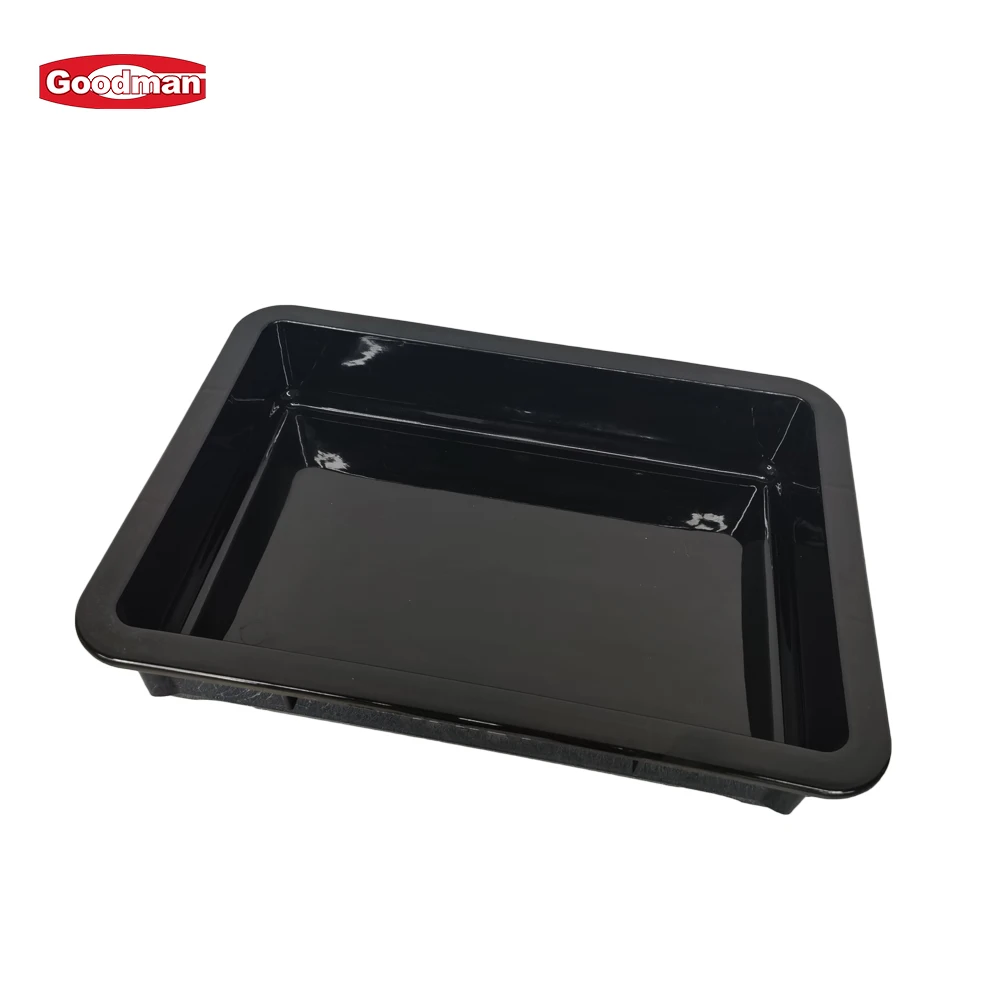 18 3/4" x 12 1/2" x 1 3/4" Pizza Dough Proofing Box Lid, Polypropylene, Black