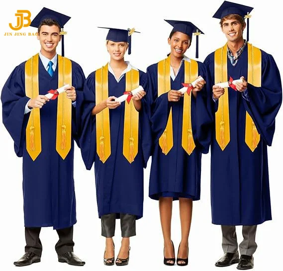 slim fit dress slacks Shiny Navy Cap, Gown & Tassel for Graduation