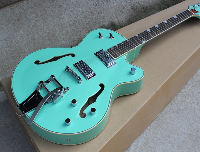 FlyoungGreenセミホローエレキギター6弦エレキギタートレモロシステム