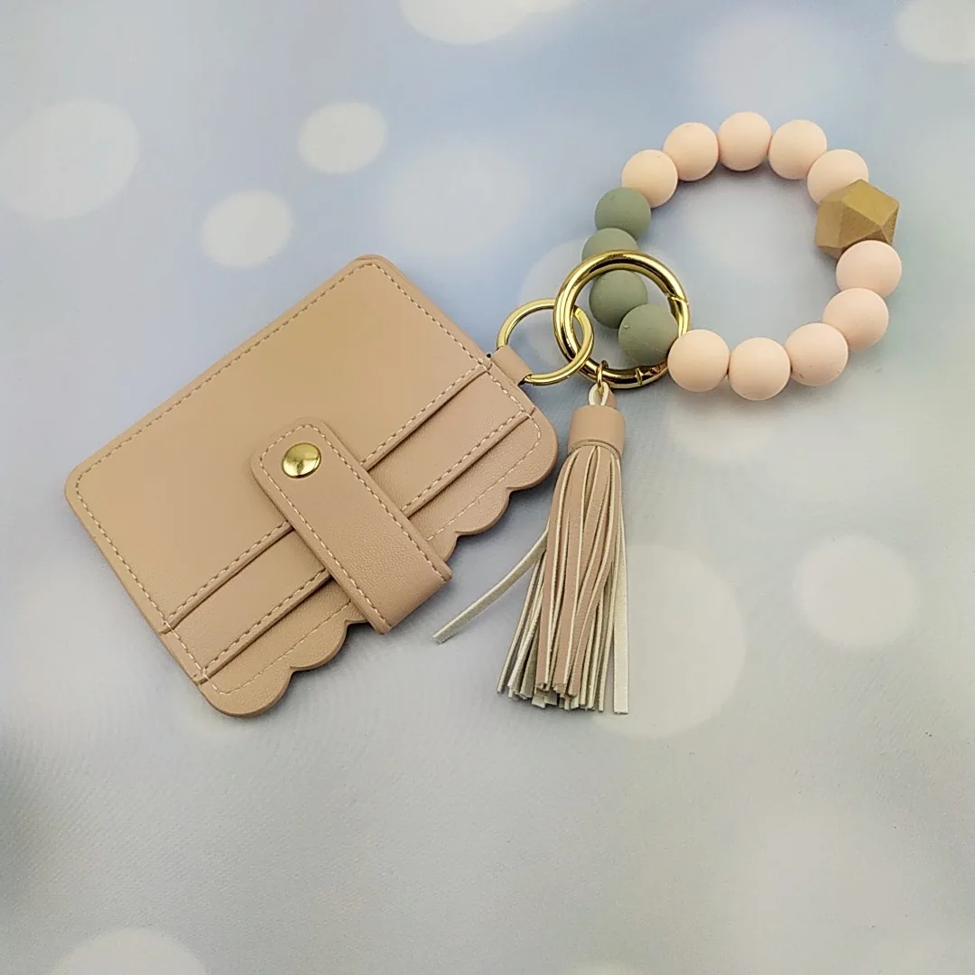 Wholesale 2021 Newest Key Chain Bracelet High Quality Silicone Beads