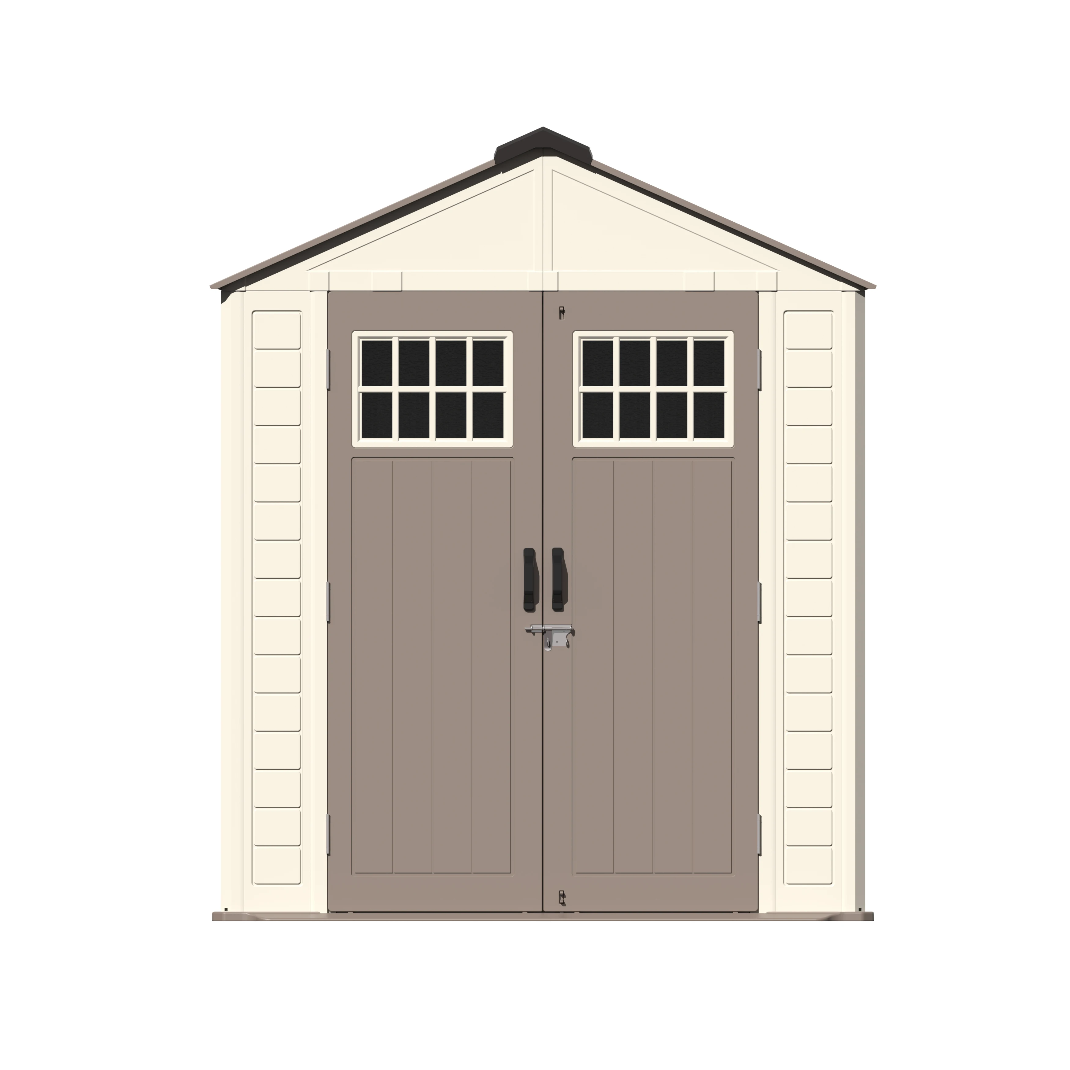 Outdoor Storage Shed with Sliding Doors HDPE Garden Shed Tool Shed with Transparent Panel Windowsr Backyard