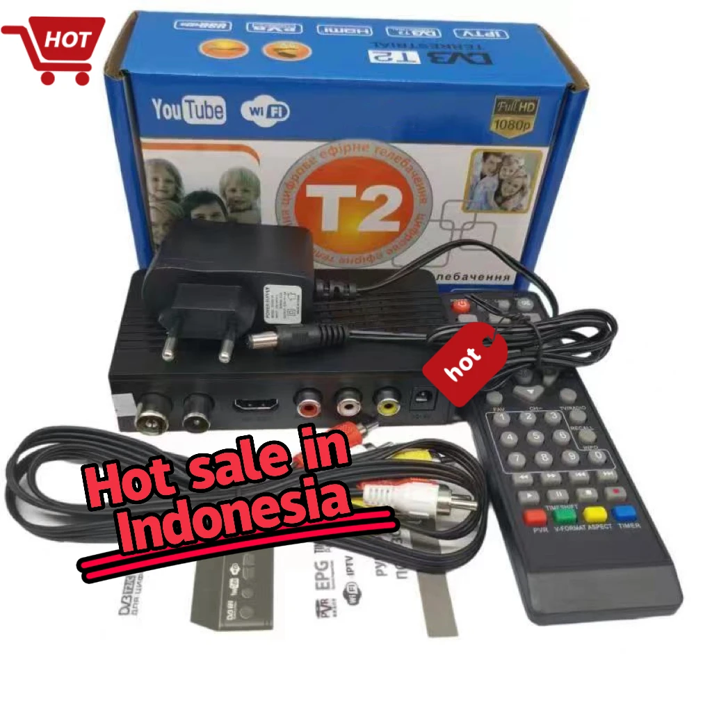Smart TV Box Receiver DVB T2 Tuner Full hd Satellite Receiver 1080P Software Download Digital DVB-T2 Tv Box