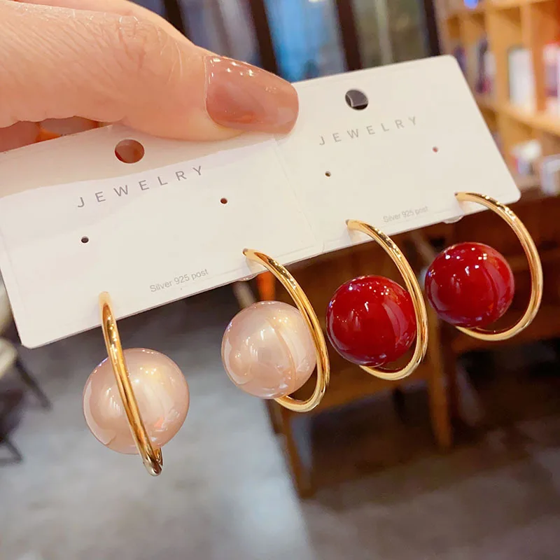 Orecchini A Cerchio Placcati Oro Per Donna - Design A Stella Marina Con Pietre Preziose Imitazione, Regalo In Confezione Regalo
