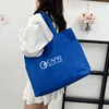 Navy Blue Cotton Canvas Tote Bag
