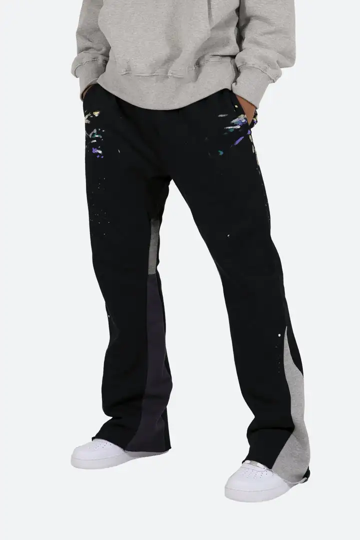 Plus Size Custom Logo Joggers Stacked Loose Running Gym Sport Track Men