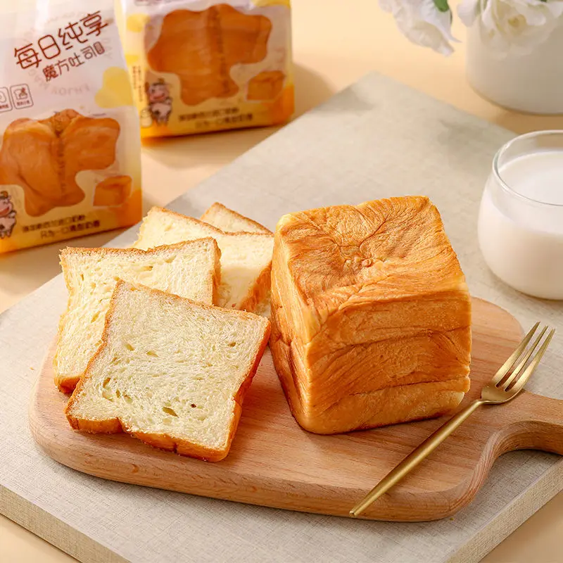Оптовая продажа свежий хлеб завтрак торт офисный досуг закуска мгновенный китайский молочный тост