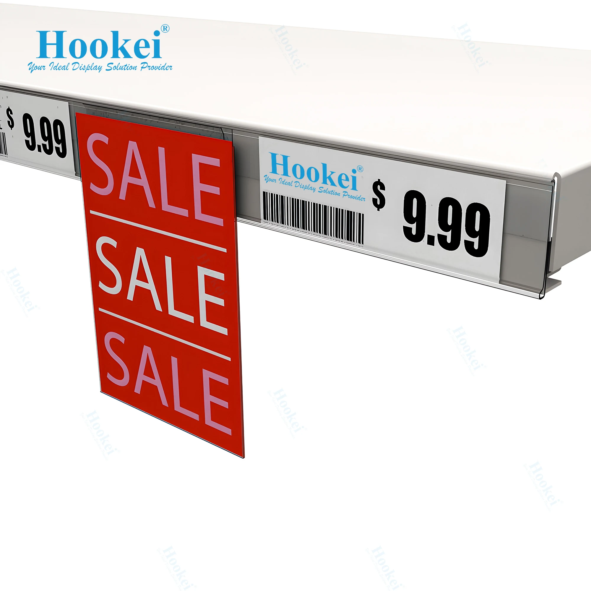 Custom Pvc Colorful Data Strip Label Holder Shelf Price Strip for Gondola