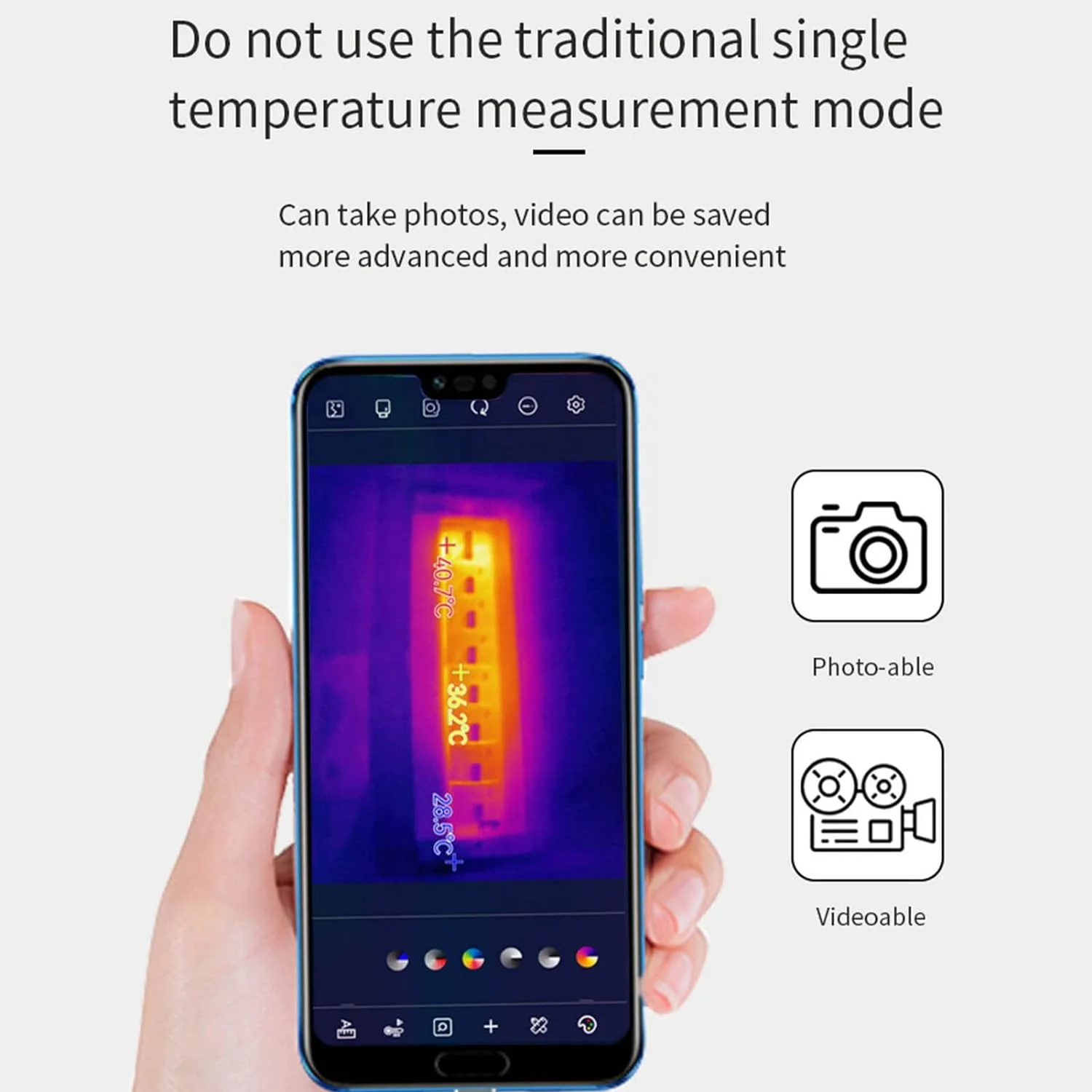 HTI HT-203u Xintai 携帯電話用温度測定赤外線カメラ ビデオ録画 熱