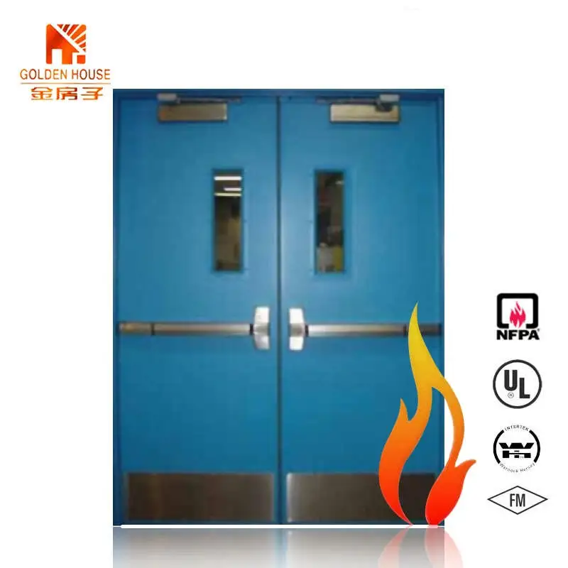 USA看板 FIRE DOOR USA Standard Single Leaf Steel Fire Exit Door with Panic Bar