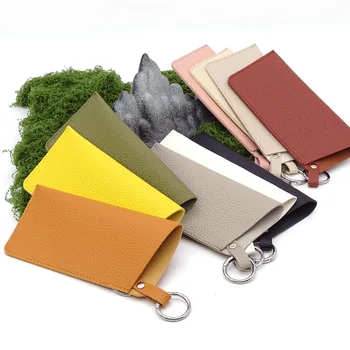 Litchi Pattern Portable Anti-Lost Glasses Bag Spring Ring Hanging Bag for  Sunglasses Rectangle for Spring Summer