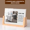 Base a U orizzontale in legno di faggio.