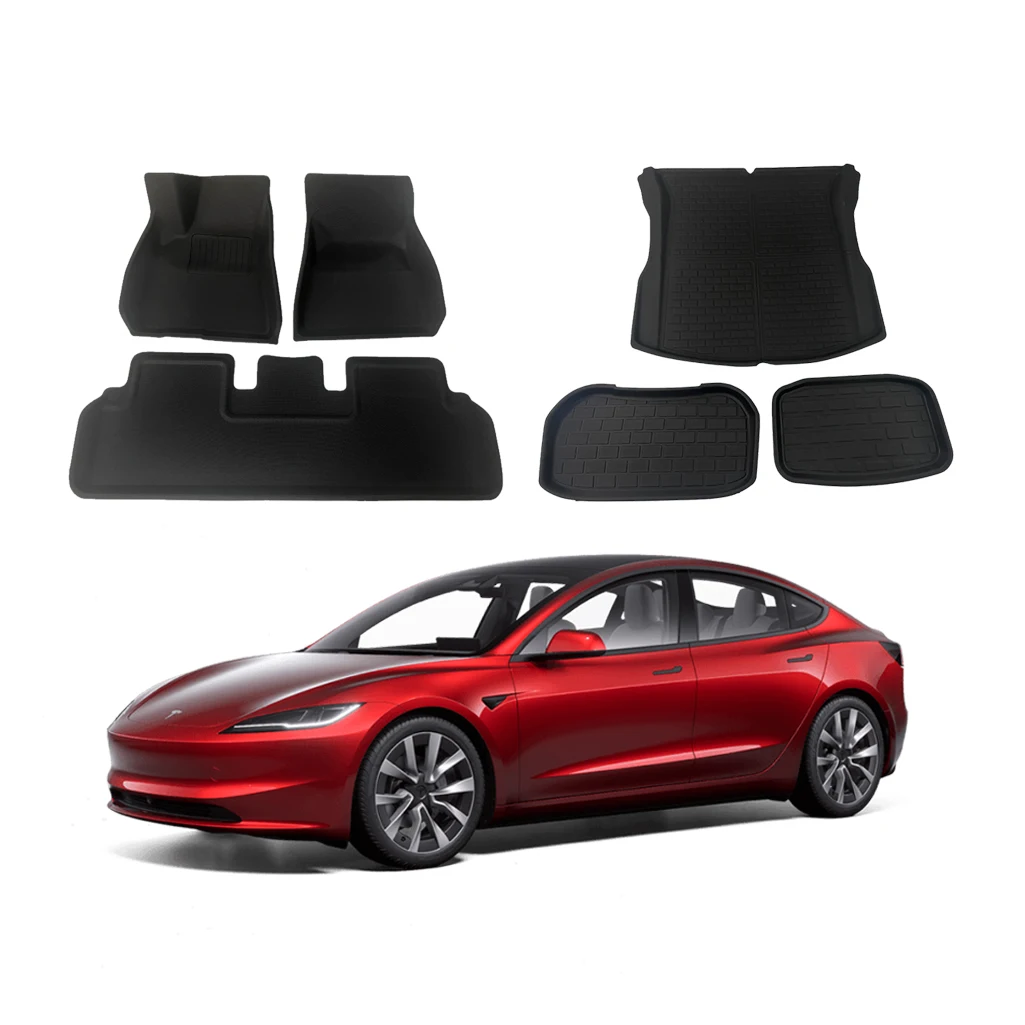 Model 3 Storage Mats ï¼ Cargo Liners - All Weather Rear Cargo Trunk Tray