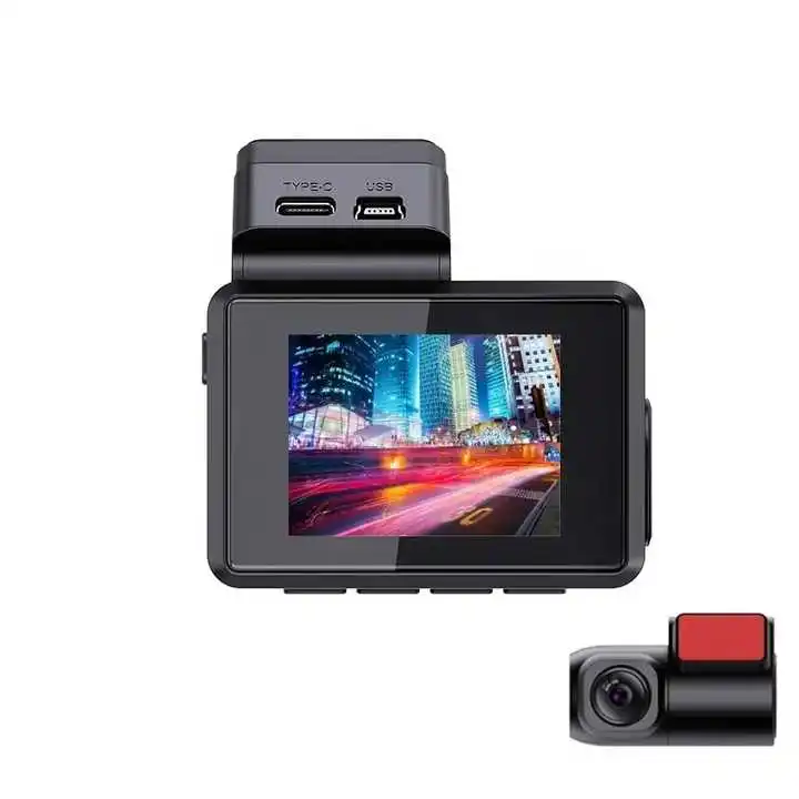 2024 New Arrival 4K IPS Screen Dual Lens Dash Cam WiFi GPS Car DVR Video Recorder Dashcam with Front inside & Back Features