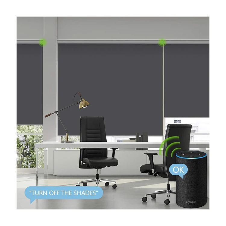 Customized Motorized Remote Control Automatic Blackout Shade Electric