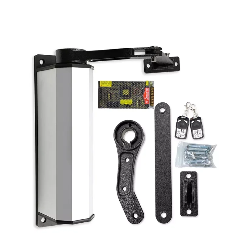 Automatic Remote Speed Adjustable DC24V Electric Swing Automatic Door Closer Metal Pull Arm Side Mount Flat Door Opener
