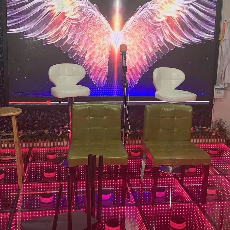 Remote Controlled 3d Effect Tempered Glass Floor Panels Sensitive Infinity Mirror Led Dance Floor Tile