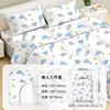 Juego de sábanas ajustable individual de tres piezas con estampado de delfines.