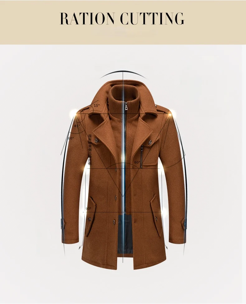 Warm Long Plus Size Windproof Jacket for Men Overcoat Casual Trench Coat Stylish Winter Men's Double Collar Woolen M_voghion.com