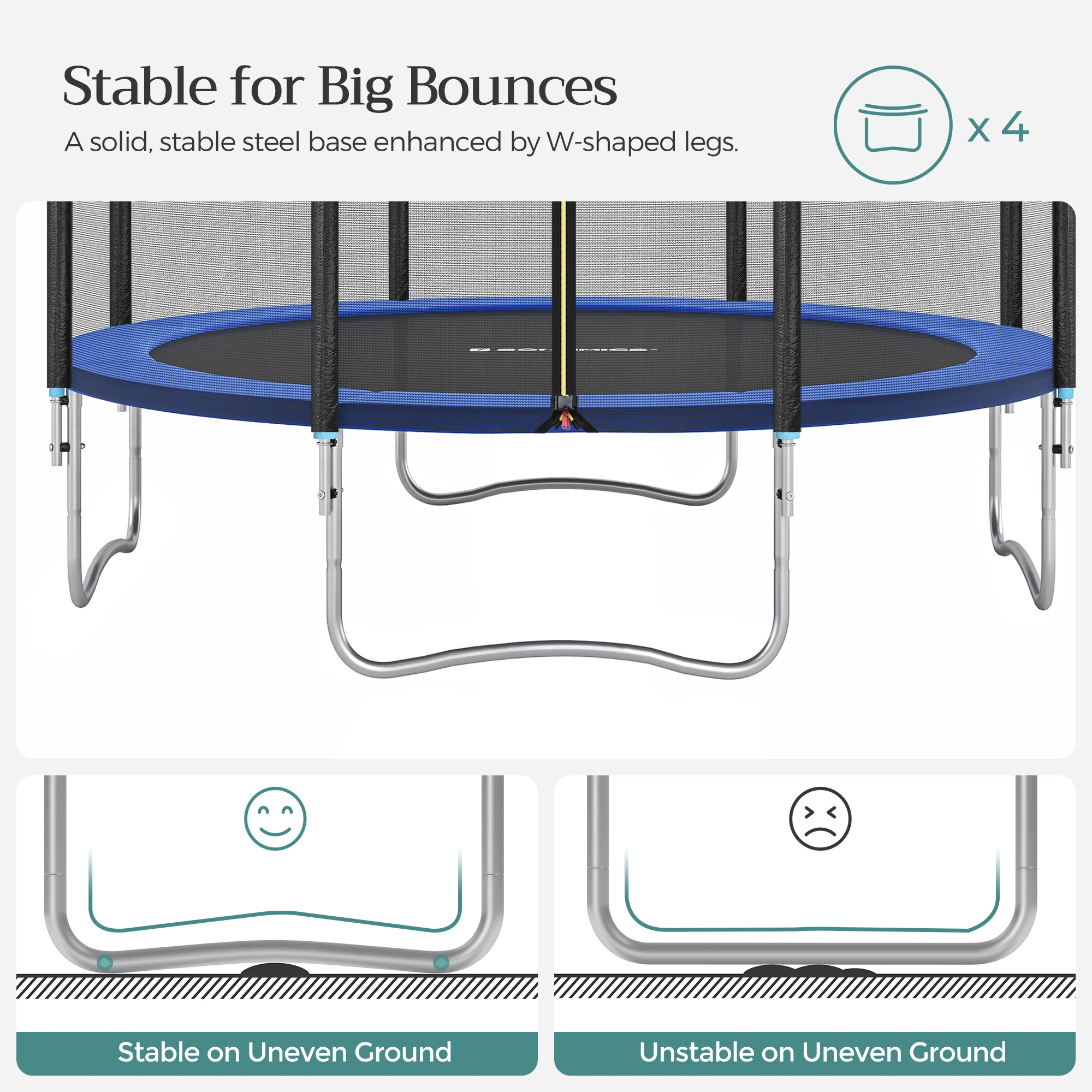 Songmics 10ft Outdoor Fitness Equipment Adult Kids Large Stable Strong ...