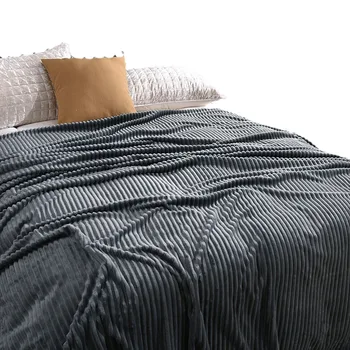 New Cross-Border Knitted Eco-Friendly Coral Fleece Blanket Solid Color Large Vertical Flannel Special Magic Faleiren Winter Gift