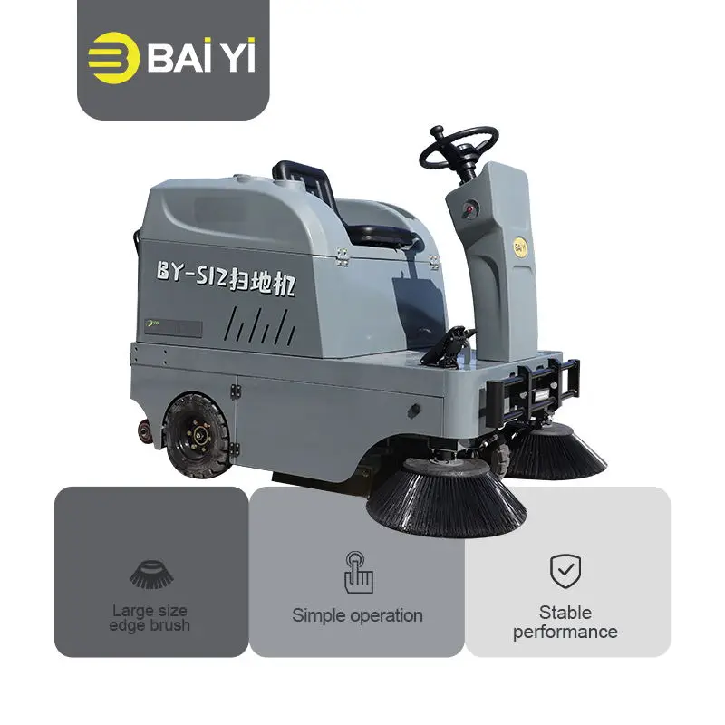 Environmental Protection Electric Ride-on Road Sweeper Street Cleaning Car with Engine Motor Pump-Core Components Included