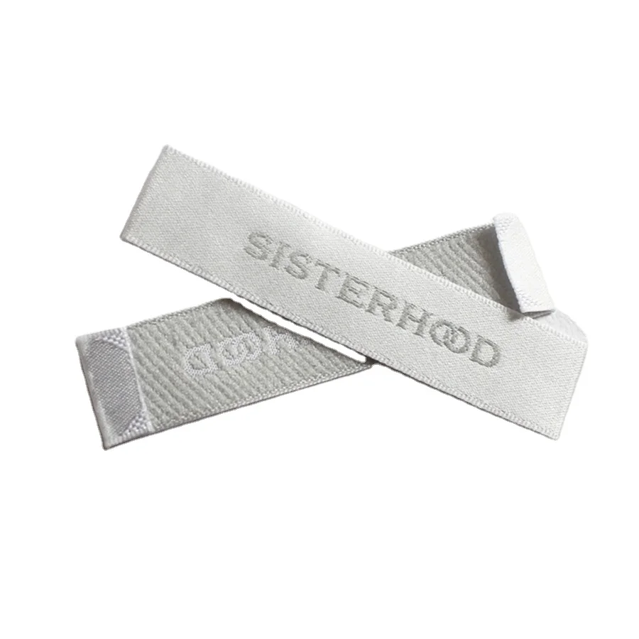 High Quality Density Collar Labels Custom Garment Accessories Neck Label End Fold Woven Clothing Labels