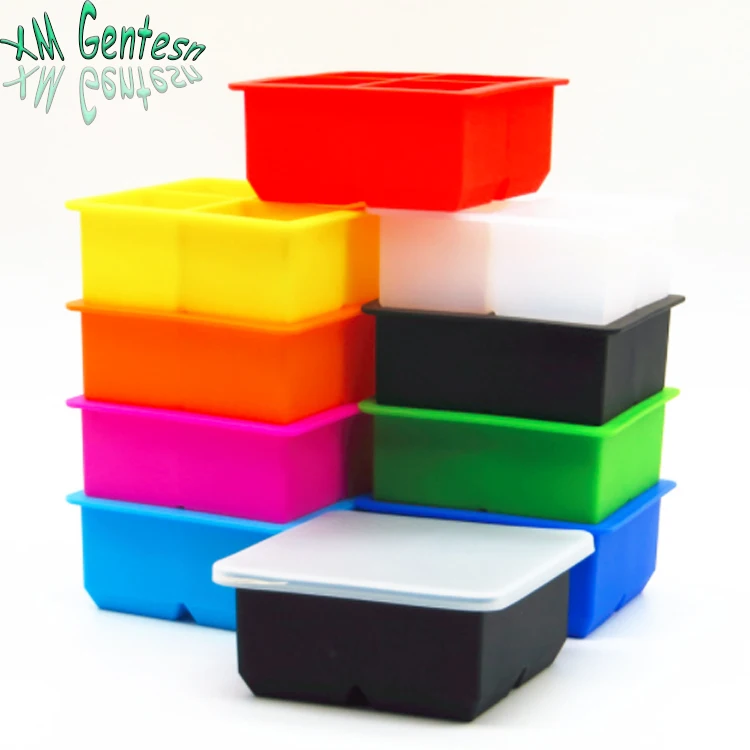 Силиконовый лоток для льда с 4 полостями