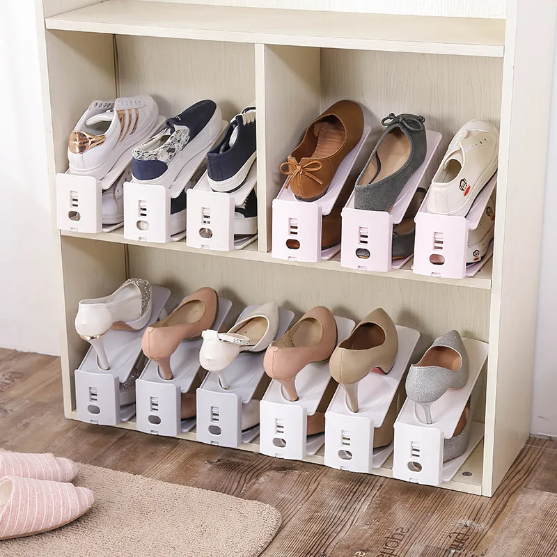 E115 Double Layer Shoe Rack Space-Saving Organizer