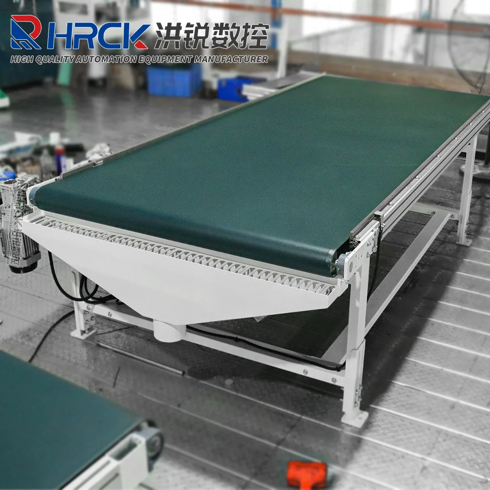 Hongrui adjustable speed belt conveyor flat belt conveyor blanking machine