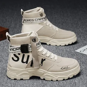 2026 Autumn Winter Men's Designer Booties Fashion Personality British Style High-Top Luxury Men Martin Leather Boots Shoes