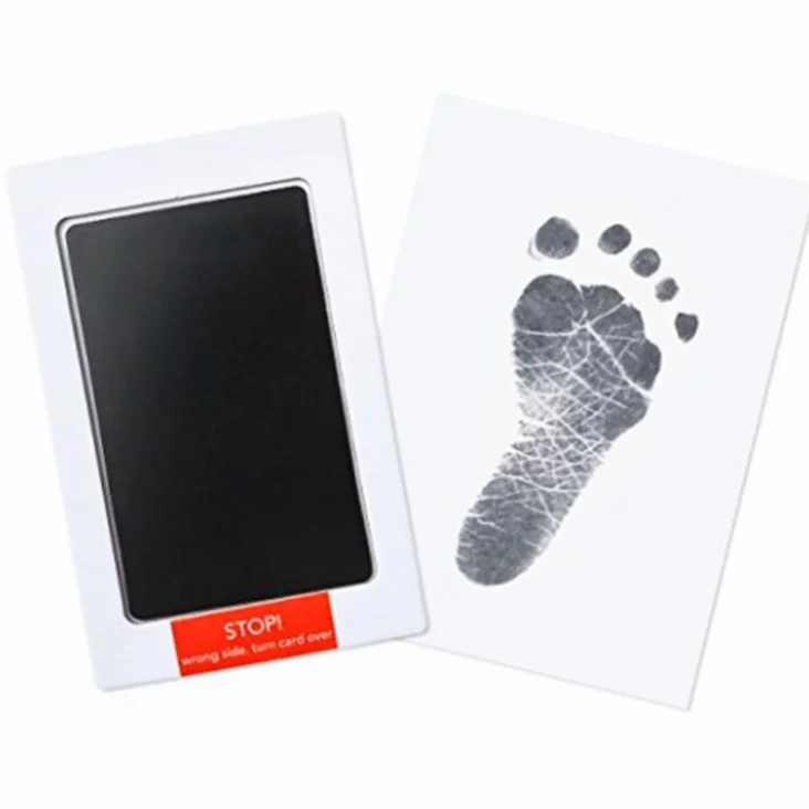 Baby Clay Hand Print & Footprint Keepsake Kit Nontoxic Ink Pad for Christmas 