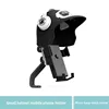 Rearview mirror with helmet-black