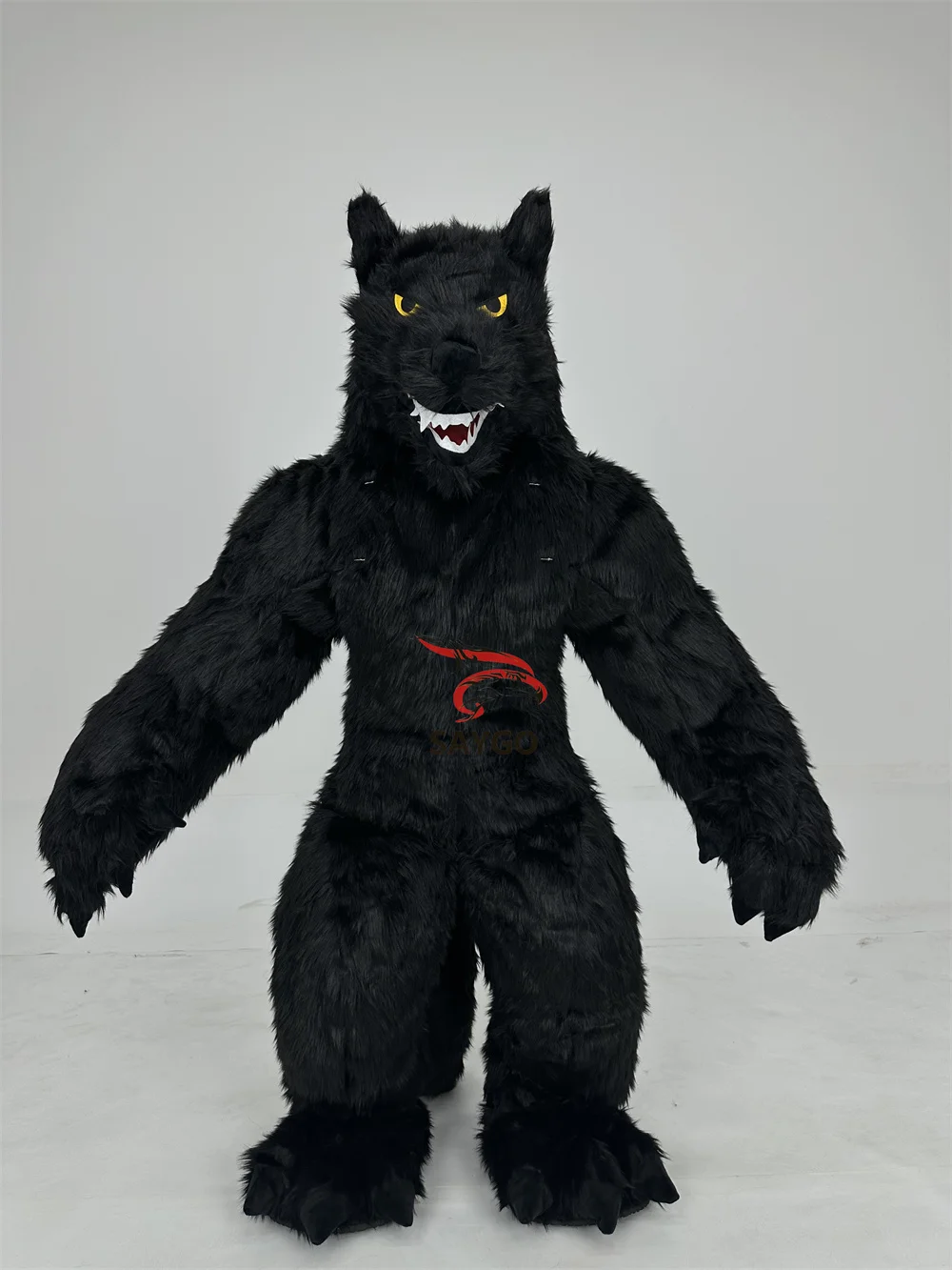 Disfraz Inflable De Lobo Para Adultos – Traje De Cuerpo Entero Con Cremallera, Poliéster Resistente, Talla Única, Ideal Para Halloween Y Carnaval