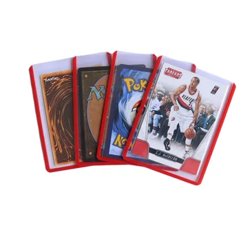 Custom Clear 3X4" Board Game Cards Black Border Outer Protect Holder Sleeves 35Pt Rigid Plastic Toploader Card Brick