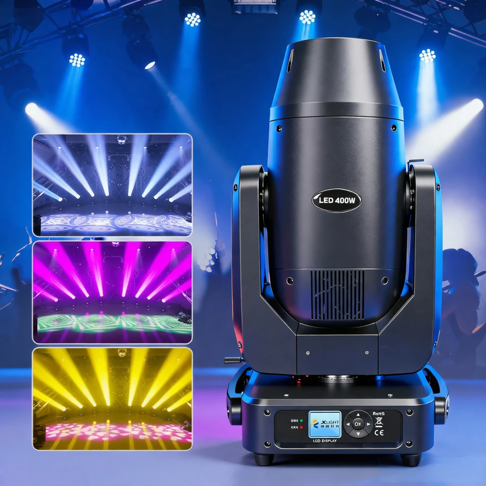 480W LED 3in1 Beam Spot Wash Moving Head Light - DMX Control, CMY+