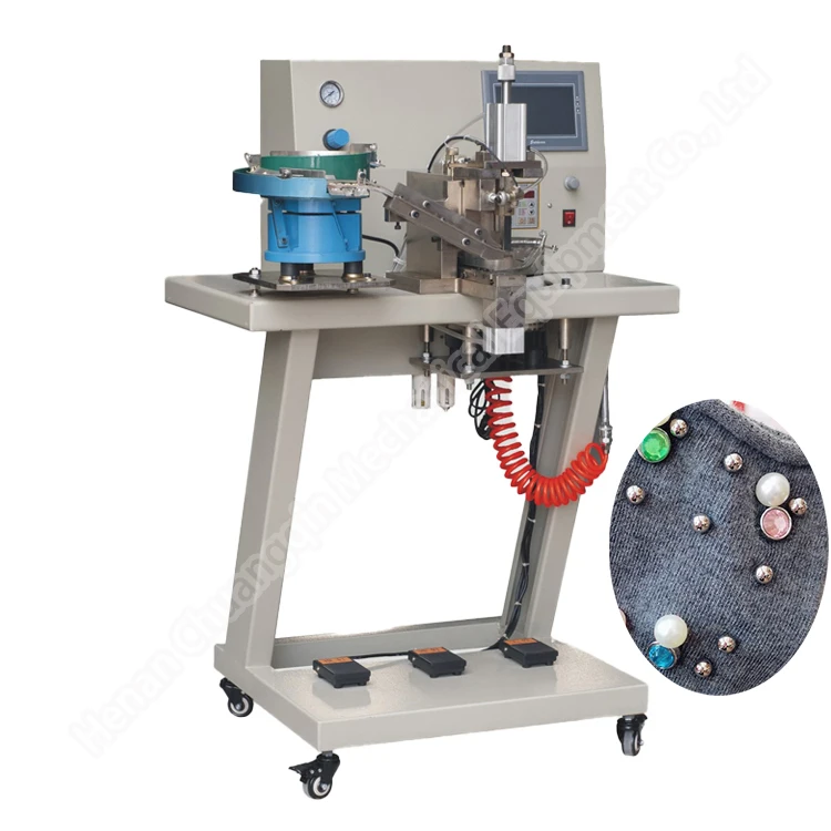 Beads Rivet Fixing Machine Pearl Rivet for Bags Automatic Bead Hole  Punching Machine Automatic Pearl Attaching Machine