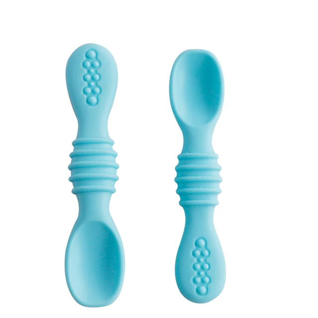 Factory Supply  Soft Food Grade Material Dipper for Baby/Kids Silicone Baby Spoon