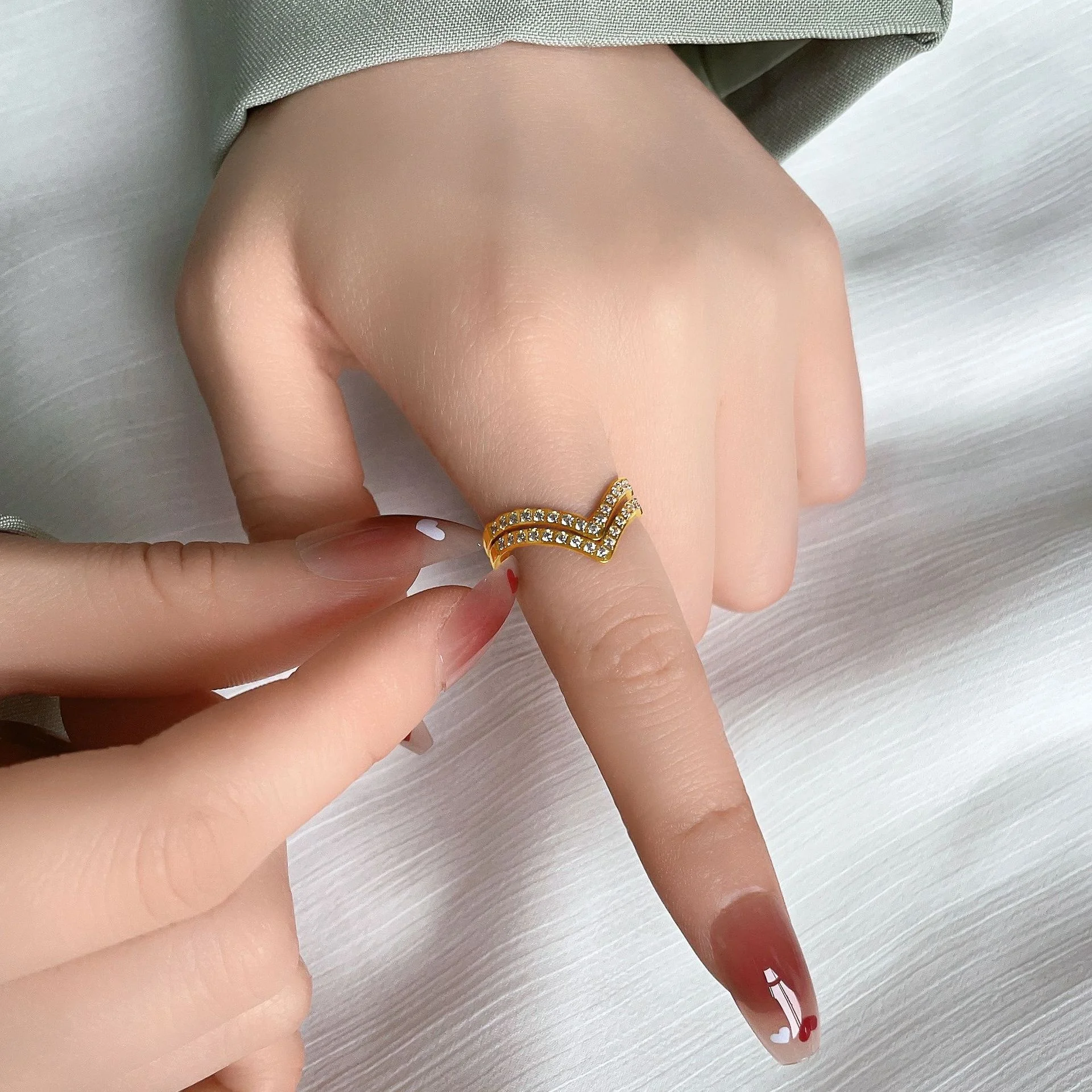 Diamond Fingerrings Small Finger Gold Ring Design Crown Jewelry