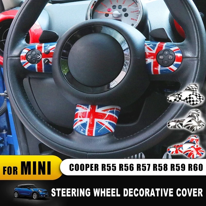 Автомобильная декоративная наклейка, чехол на рулевое колесо для миниатюрного медного гражданина