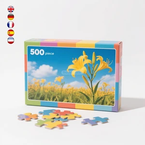 Wholesale Luxury Custom 500 Pieces Rompecabezas Infantil Printing Paper Premium Jigsaw Puzzle