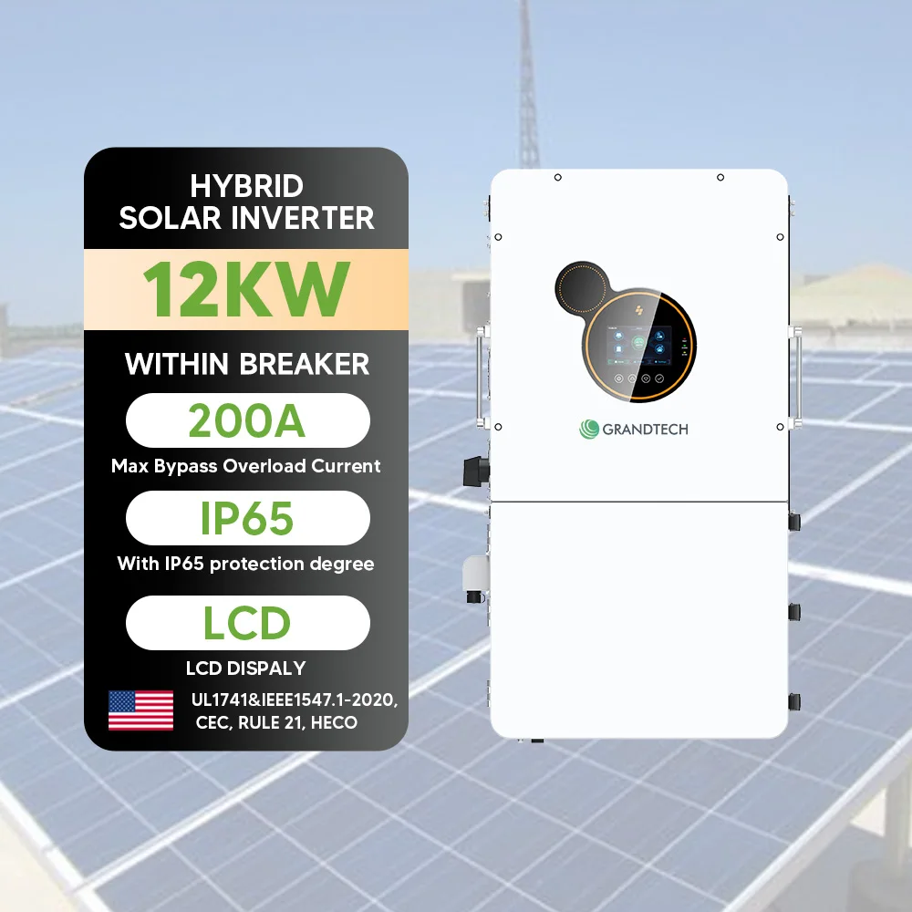 อินเวอร์เตอร์พลังงานแสงอาทิตย์แบบไฮบริดราคาดีที่สุด ผ่านการรับรองมาตรฐาน UL ขนาด 8 กิโลวัตต์ / 10 กิโลวัตต์ / 12 กิโลวัตต์ แรงดันไฟฟ้า 120/240 โวลต์ แบบแยกเฟส (Split Phase) ไฮบริดออฟกริด สำหรับระบบพลังงานแสงอาทิตย์ ขนาด 6 กิโลวัตต์ / 5 กิโลวัตต์ / 10 กิโลวัตต์ / 18 กิโลวัตต์