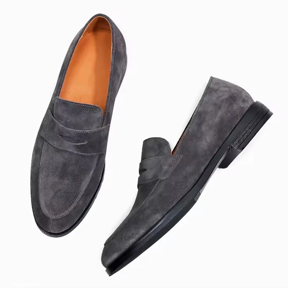 Men's Cow Suede Loafers - Durable, Stylish, and Comfortable