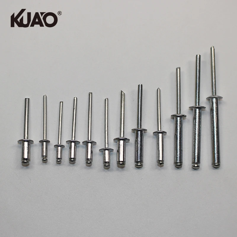 Blind Rivets Aluminum Blind Rivets Dome Head Open Type Pop Metal Rivets Aluminum Grip and Steel Mandrel