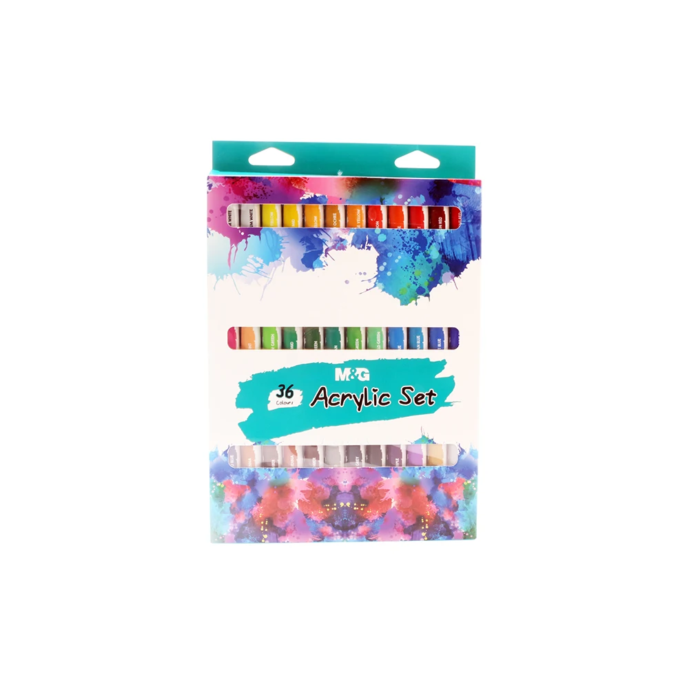 M & G 12 мл 36 цветов акриловая краска набор Нетоксичная акриловая краска для детей