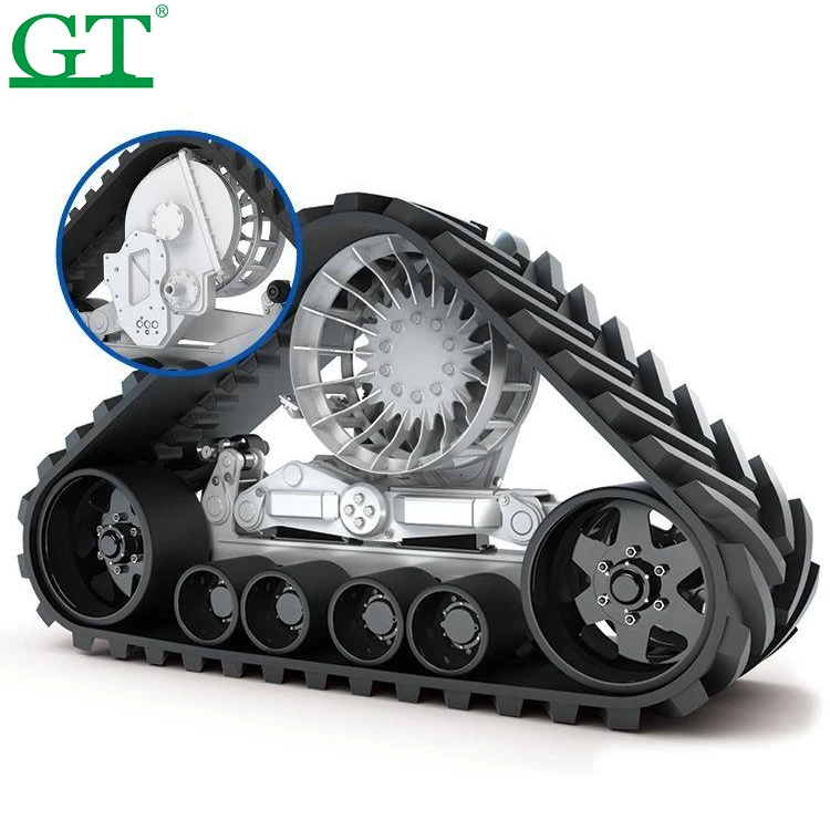 Harvest Machine Triangle Crawler Track System Replace Tyre Rubber Track Wheel for Claas Case Ih Farm Tractor Agri Crawler Tracks