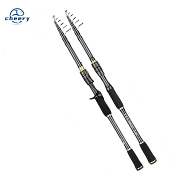 Factory Direct Sales Carbon Telescopic Fishing Rod with EVA Handle Portable Large Guide Ring Long-Distance Casting Float Rod Set – Rod – view 2